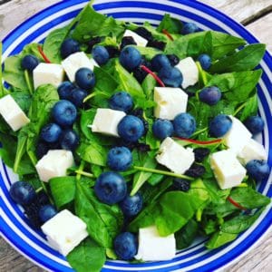 salade met blauwe bessen