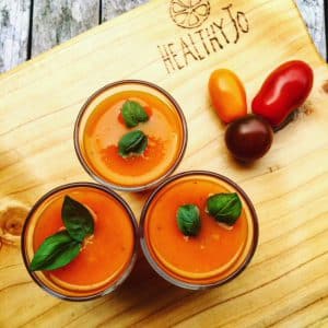 gazpacho van tomaat en wortel